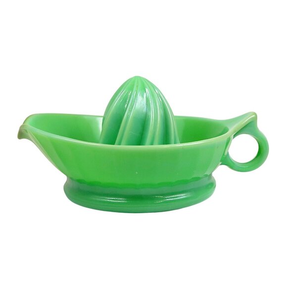 Jeannette Jadite Orange Reamer Mint Green Depression Glass Juicer - Picture 2 of 5